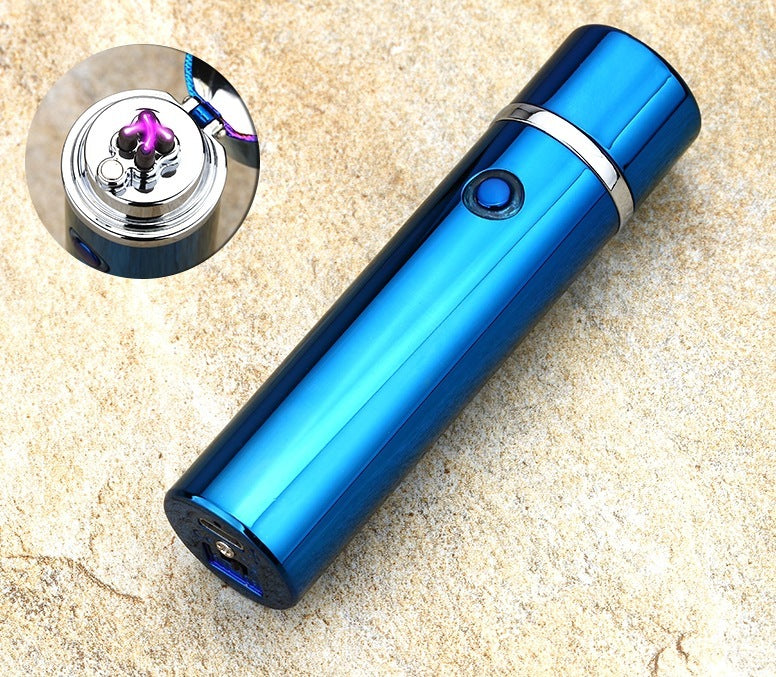 Electric Double Pulse Lighter Pipe USB Lighter Smokeless Windproof Cigarette Cigar Lighters