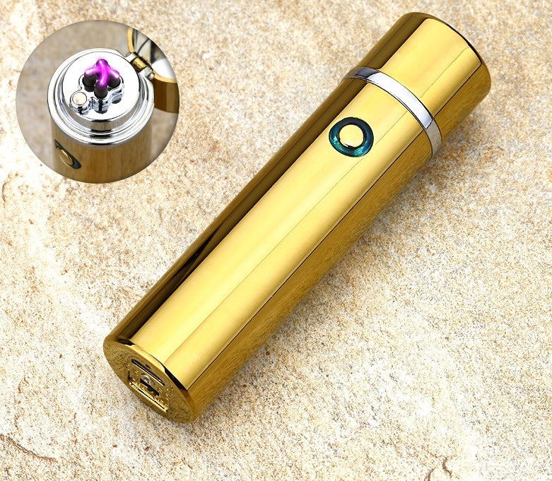 Electric Double Pulse Lighter Pipe USB Lighter Smokeless Windproof Cigarette Cigar Lighters