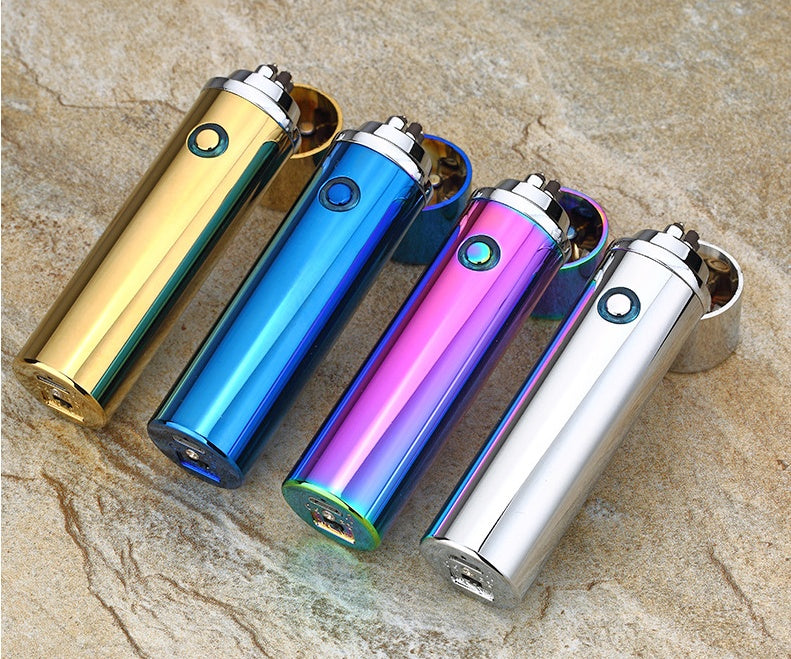 Electric Double Pulse Lighter Pipe USB Lighter Smokeless Windproof Cigarette Cigar Lighters