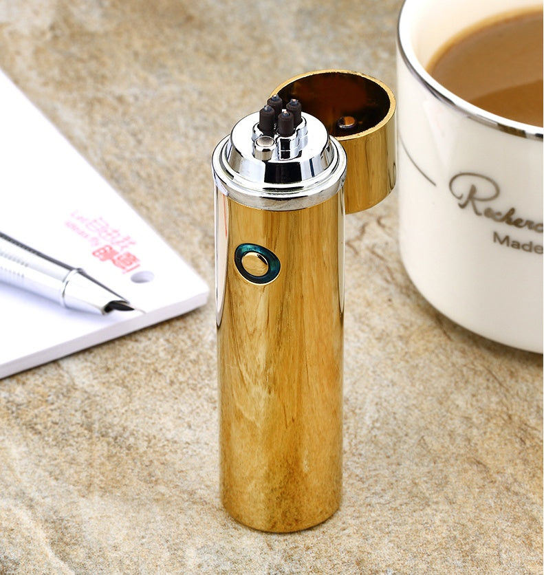 Electric Double Pulse Lighter Pipe USB Lighter Smokeless Windproof Cigarette Cigar Lighters