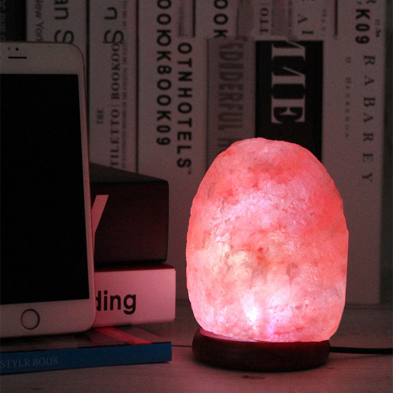 Crystal Salt USB Natural Colorful Color Changing Warm White Led Mineral Small Night Lamp