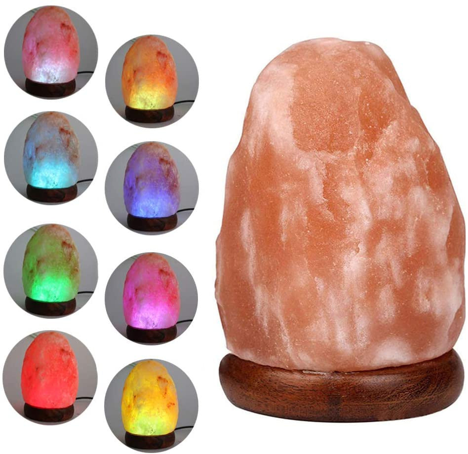 Crystal Salt USB Natural Colorful Color Changing Warm White Led Mineral Small Night Lamp